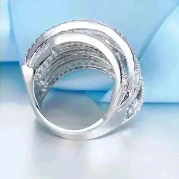 New 6.4 CT 925 Sterling Silver Diamond Ring - Picture 11 of 16